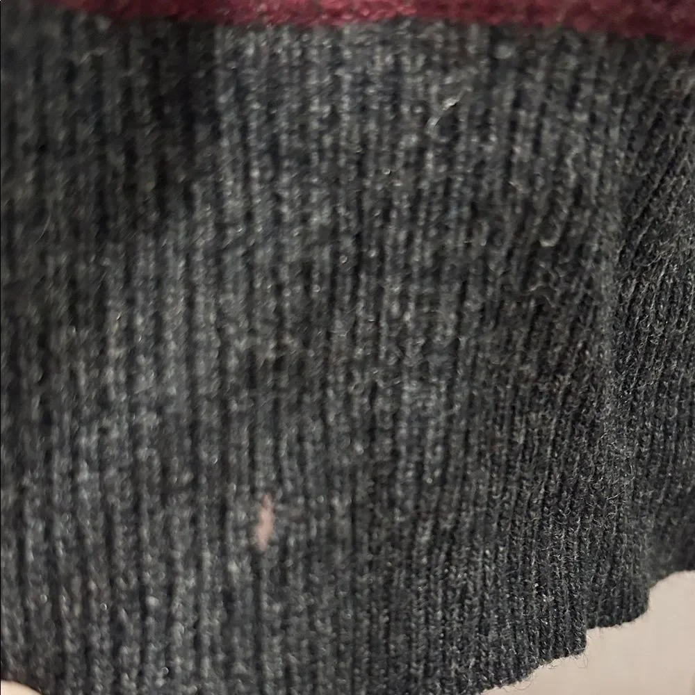 Banana Republic Lambswool Cashmere Brown Gray Crewneck Sweater Size Large